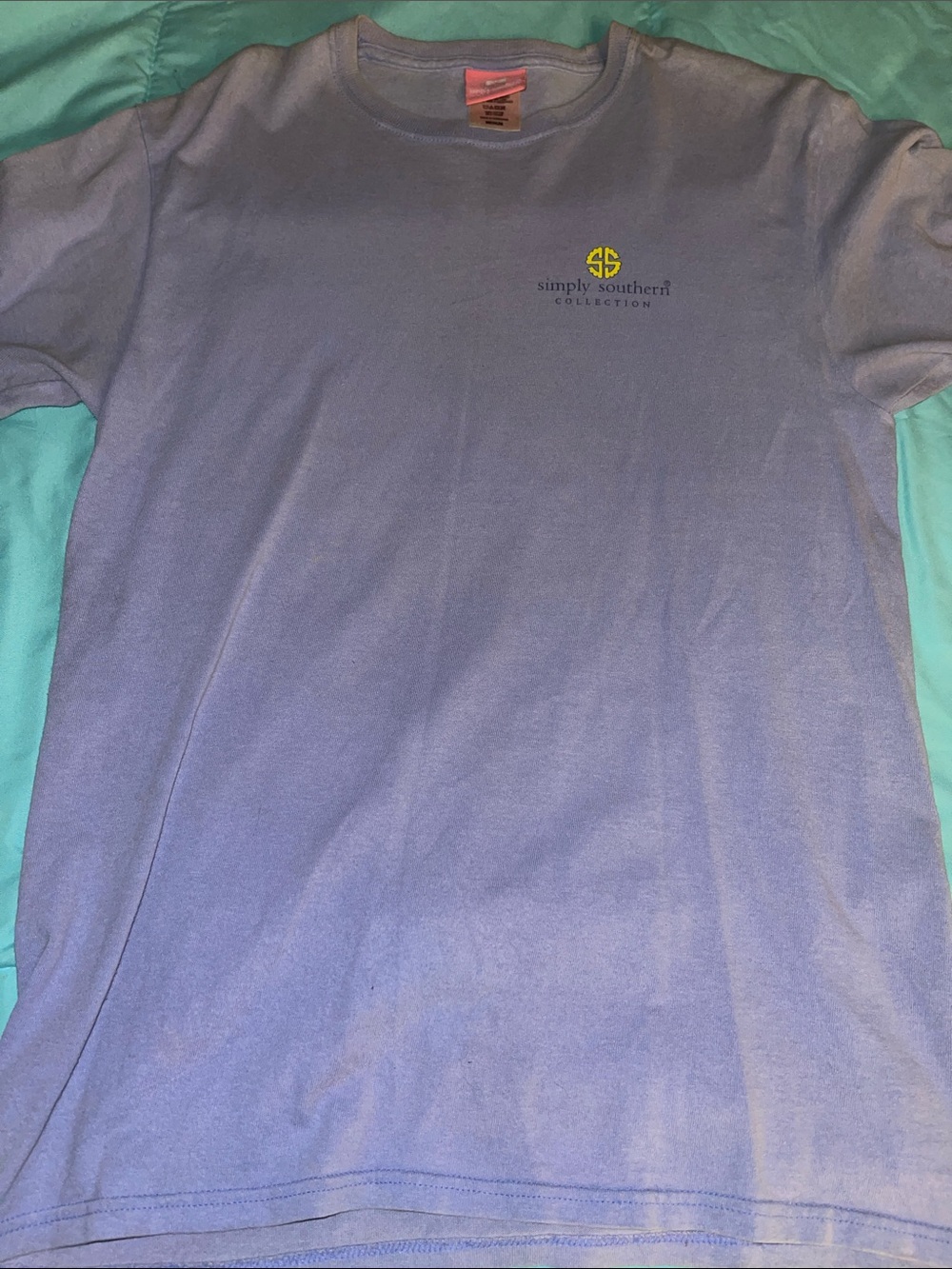 Simply Southern Lavender Tee with Yellow Chest Logo
